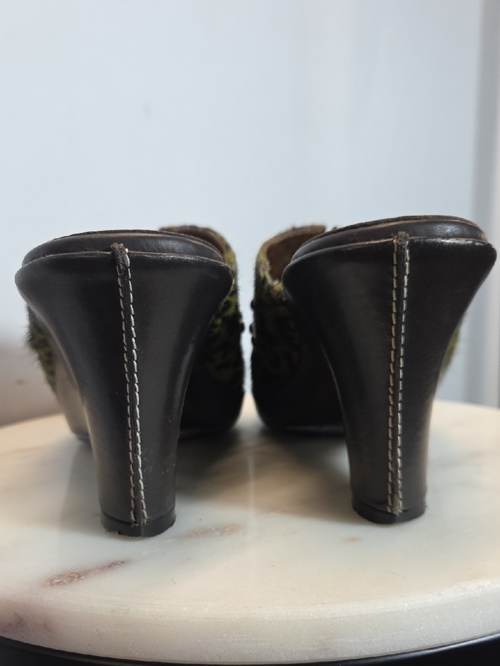 Cole Haan Womens Leather Leopard Print Mules Size 8 - Picture 4 of 6